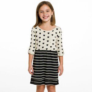 Forever 21 Girls Heart & Stripe Dress – Size Medium
